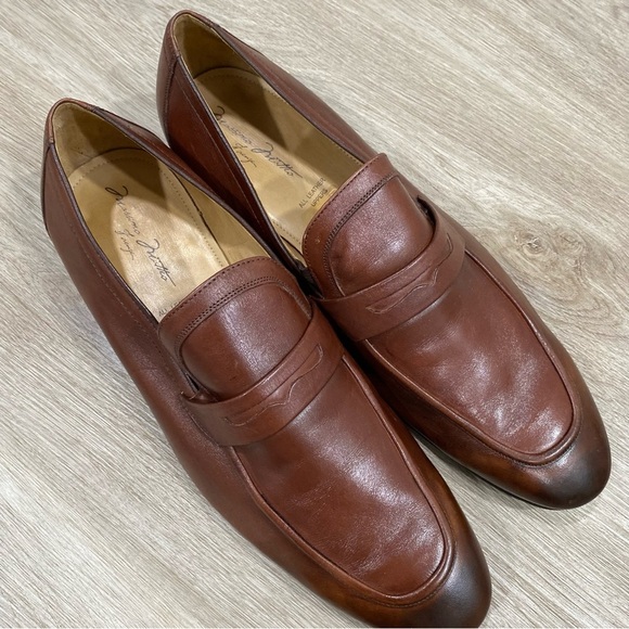 Massimo Matteo Firenze Patina Men’s Penny Driver Loafers - Picture 2 of 14